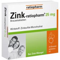 ZINK-RATIOPHARM 25 mg Brausetabletten