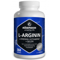 L-ARGININ 750 mg hochd.+Piperin+Vitamine Kapseln