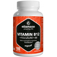 VITAMIN B12 1000 μg hochdos.+B9+B6 vegan Tabletten